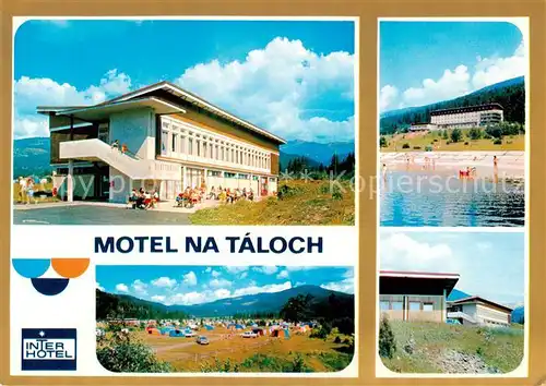 AK / Ansichtskarte Nizke_Tatry_Slovakia Motel na Taloch Campingplatz Freibad Hotel Partizan 