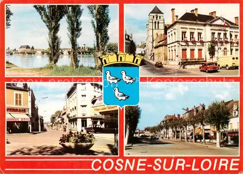 AK / Ansichtskarte Cosne Cours sur Loire Bords de la Loire Hotel de Ville Rue du 14 Juillet Boulevard de la Republique Cosne Cours sur Loire