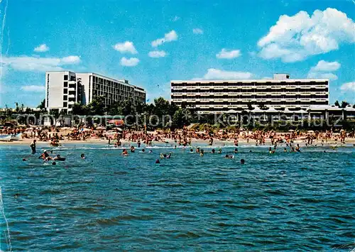 AK / Ansichtskarte Statiunea_Saturn_RO Hotels am Strand Ansicht vom Meer aus 