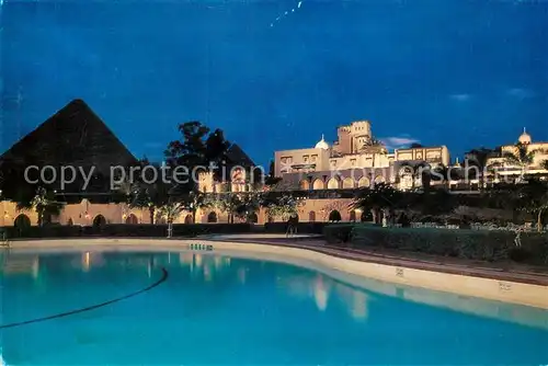 AK / Ansichtskarte Giza_Gizeh_Egypt Hotel Casino Mena House Oberoi Swimming Pool 