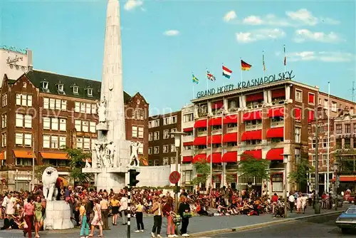 AK / Ansichtskarte Amsterdam__NL Nationale Monument Grand Hotel Krasnapolsky 