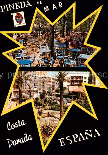 AK / Ansichtskarte Pineda_de_Mar_ES Restaurant Terrasse Zentrum 