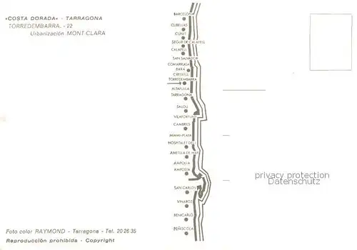 AK / Ansichtskarte Torredembarra_Tarragones_ES Panorama Urbanizacion Mont Clara Playa vista aerea 