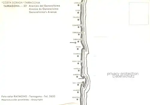 AK / Ansichtskarte Tarragona_ES Avenida del Generalisimo 