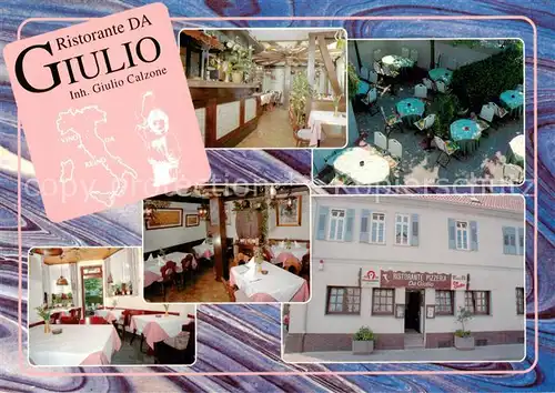 AK / Ansichtskarte Gernsheim Ristorante Da Giulio Gastraeume Terrasse Gernsheim