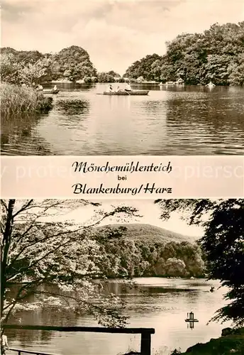AK / Ansichtskarte Blankenburg_Harz Moenchemuehlenteich Blankenburg_Harz