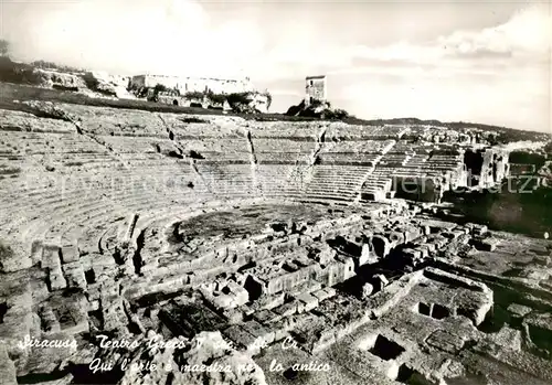 AK / Ansichtskarte Siracusa_Syrakus_Sicilia Theatre Grec Ve siecle  