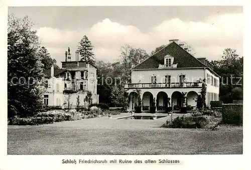 AK / Ansichtskarte Friedrichsruh__Hamburg Schloss Friedrichsruh mit Ruine des alten Schlosses 