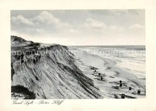 AK / Ansichtskarte Insel_Sylt Rotes Kliff Insel_Sylt