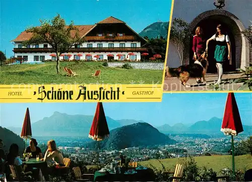 AK / Ansichtskarte Salzburg__AT Hotel Schoene Aussicht Gasthof Panorama Terrasse 