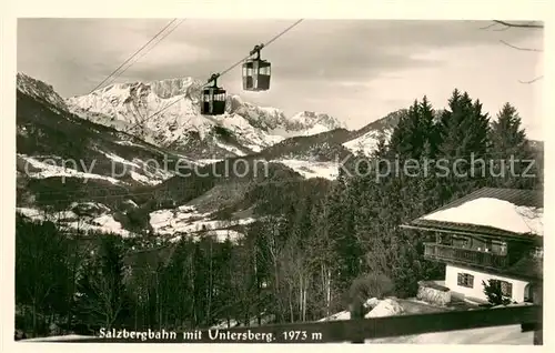 AK / Ansichtskarte Seilbahn Salzbergbahn mit Untersberg Seilbahn