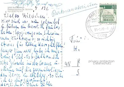 AK / Ansichtskarte Bad_Bertrich Parksanatorium Dr. Schiche Bad_Bertrich