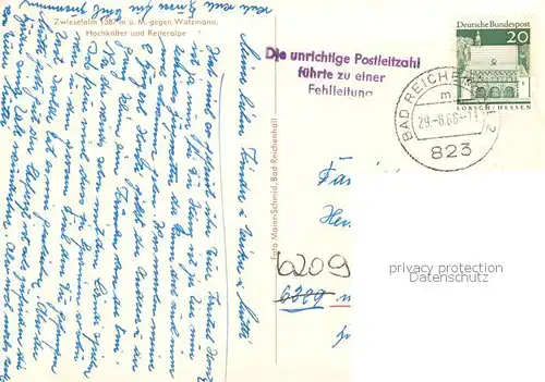 AK / Ansichtskarte Bad_Reichenhall Zwieselalm gegen Watzmann Hochkalter und Reiteralpe Alpenpanorama Bad_Reichenhall