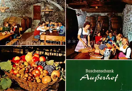 AK / Ansichtskarte Lana_Meran Buschenschank Ausserhof Gaststube Lana_Meran