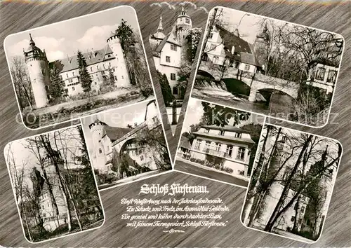 AK / Ansichtskarte Steinbach_Michelstadt Schloss Fuerstenau Park Uhrturm Schlossmuehle Parkpavillon Muemlingbruecke Roter Turm Steinbach_Michelstadt