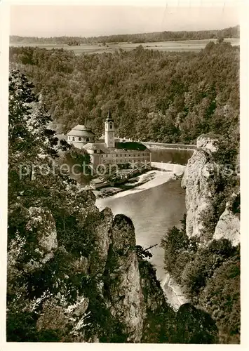 AK / Ansichtskarte Weltenburg_Kelheim Kirche des Benediktinerklosters Donautal Weltenburg Kelheim
