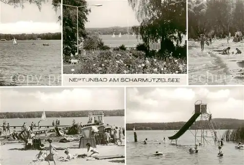 AK / Ansichtskarte Pieskow_Bad_Saarow Neptunbad Strand Pieskow_Bad_Saarow