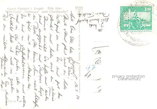 AK / Ansichtskarte Kipsdorf Blick ueber HO Hotel Tellkoppe nach Oberkipsdorf im Winter Kipsdorf