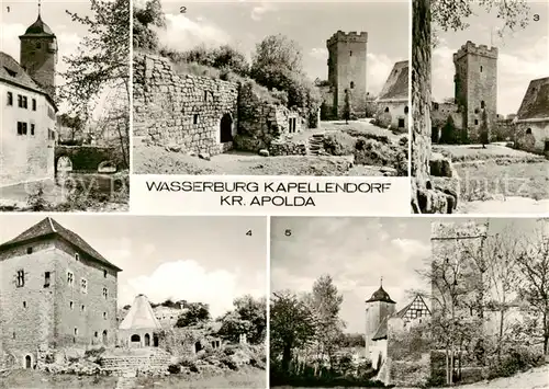 AK / Ansichtskarte Kapellendorf Wasserburg Einkauf Innenhof Gefaengnisturm Palas Kueche Kapellendorf