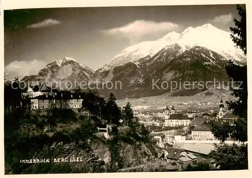 AK / Ansichtskarte Innsbruck_Tirol_AT Panorama mit Berg Isel 