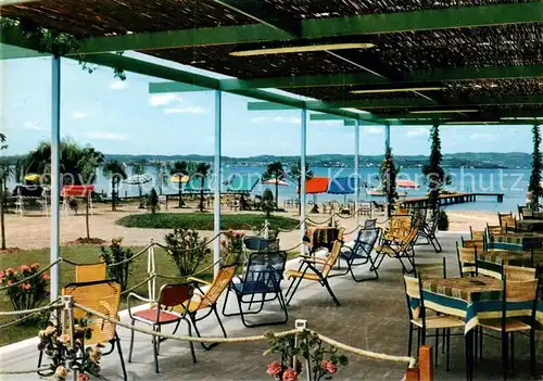 AK / Ansichtskarte Sirmione_Lago_di_Garda Hotel Miramar Terrasse Sirmione_Lago_di_Garda