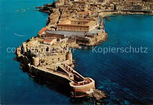 AK / Ansichtskarte Siracusa_Syrakus_Sicilia Castello Maniace dall aereo 