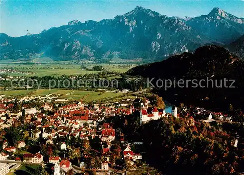 AK / Ansichtskarte Fuessen_Allgaeu Panorama Hoehenluftkurort Kneippkurort Schloss Allgaeuer Alpen Fuessen Allgaeu