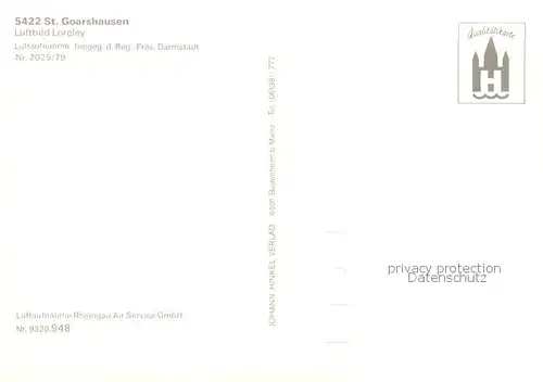 AK / Ansichtskarte St_Goarshausen Loreley Felsen Rheintal Motorflugzeug St_Goarshausen