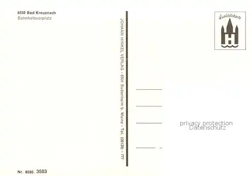 AK / Ansichtskarte Bad_Kreuznach Bahnhofsvorplatz Wasserspiele Cafe Pavillon Bad_Kreuznach