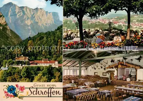 AK / Ansichtskarte Kirchberg_Bad_Reichenhall Berghof Schroffen Restaurant Terrasse Alpen Kirchberg_Bad_Reichenhall