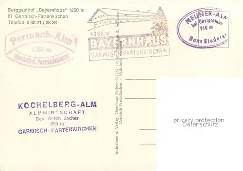AK / Ansichtskarte Garmisch Partenkirchen Berggasthof Bayernhaus Garmisch Partenkirchen