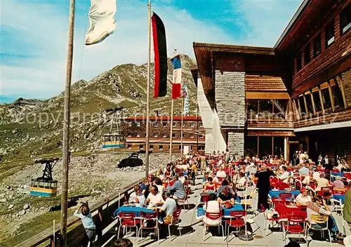 AK / Ansichtskarte Oberstdorf Nebelhorn Bergstation Sonnenterrasse Blick auf das Nebelhorn Bergbahn Oberstdorf