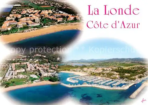 AK / Ansichtskarte La_Londe les Maures_83_Var Vue panoramique Port vue aerienne 