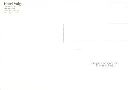 AK / Ansichtskarte CALELLA_de_la_Costa_ES Hotel Volga Reception Entree 