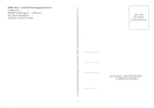 AK / Ansichtskarte Alttann_Allgaeu VdK Kur  und Erholungszentrum Speiseraum Hallenbad Alttann Allgaeu