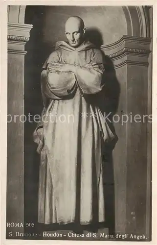 AK / Ansichtskarte Roma__Rom_IT S Brunone Houdon Chiesa di S Maria degli Angeli 