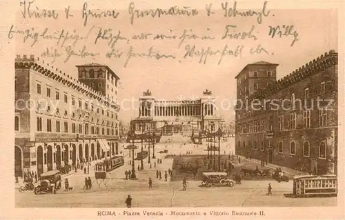 AK / Ansichtskarte Roma__Rom_IT Piazza Venezia Monumento a Vittorio Emanuele II 