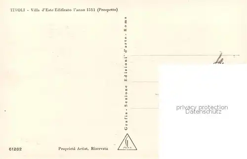 AK / Ansichtskarte Tivoli__Roma_IT Villa dEste Edificato lanno 1551 