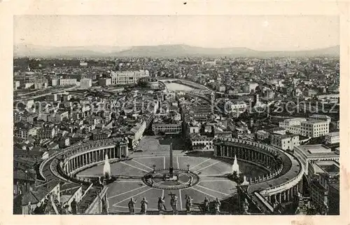 AK / Ansichtskarte Roma__Rom_IT Piazza San Pietro e Panorama della Citta preso dalla Cupola 