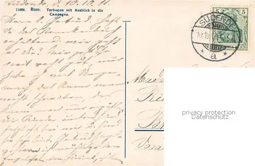 AK / Ansichtskarte Roma__Rom_IT Torbogen mit Ausblick in die Campagna 