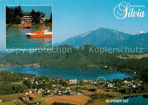 AK / Ansichtskarte Seelach_Klopeinersee Strandhotel Silvia Tretboot Seelach_Klopeinersee