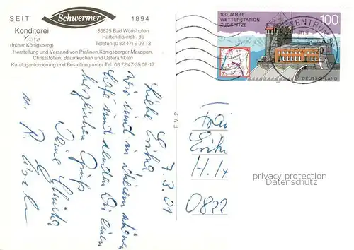 AK / Ansichtskarte Bad_Woerishofen Konditorei Cafe Schwermer Terrasse Bad_Woerishofen