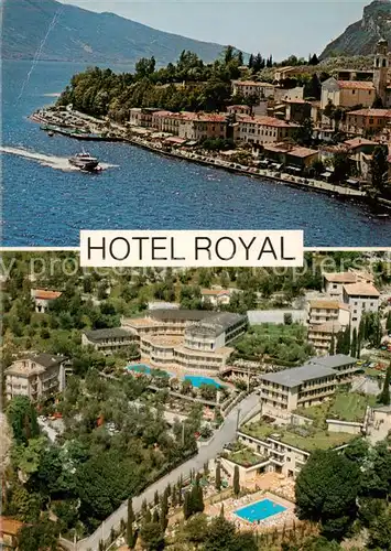 AK / Ansichtskarte Limone_sul_Garda_IT Hotel Royal Haeuserpartie am Gardasee 