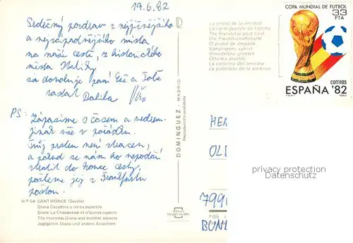 AK / Ansichtskarte Santiponce_Sevilla_Andalucia_ES Diana Cazadora y otros aspectos Jagdgoetting Diana 