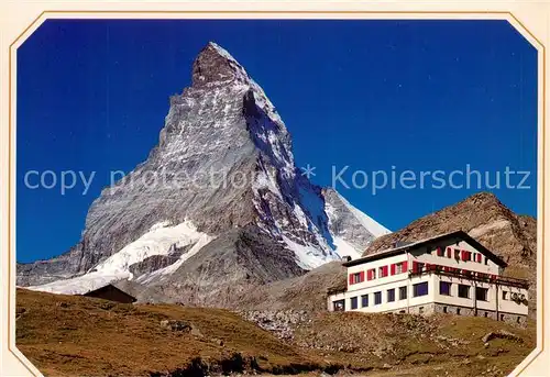 AK / Ansichtskarte Zermatt_VS Hotel Restaurant Schwarzsee Matterhorn Mont Cervin Walliser Alpen Zermatt_VS