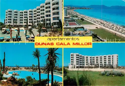 AK / Ansichtskarte Cala_Millor_Mallorca Apartamentos Dunas Piscine Playa Cala_Millor_Mallorca