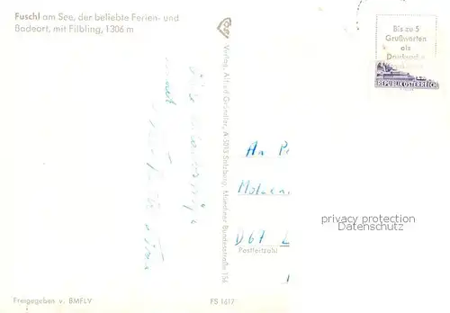 AK / Ansichtskarte Fuschl_See_Salzkammergut Badeort mit Filbling Fuschl_See_Salzkammergut