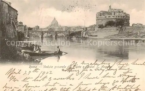 AK / Ansichtskarte Roma__Rom_IT Veduta generale del Ponte e Castel San Angelo 