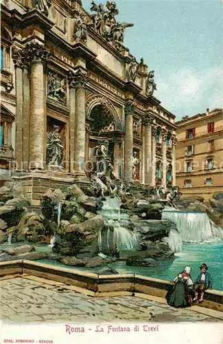 AK / Ansichtskarte Roma__Rom_IT La Fontana di Trevi 