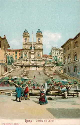 AK / Ansichtskarte Roma__Rom_IT Trinita dei Monti 